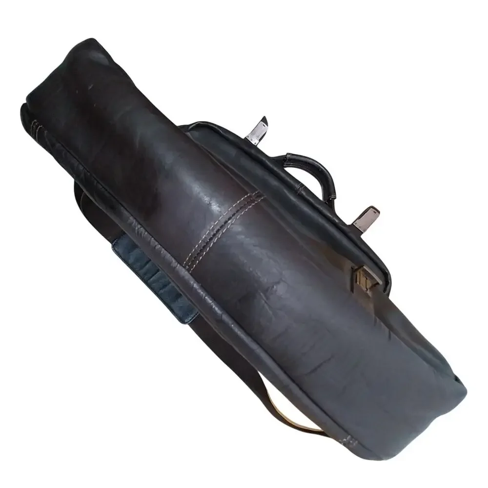 KENNETH COLE REACTION! ESPRESSO BROWN GENUINE LEATHER LAPTOP, BRIEFCASE, BAG! - Picture 12 of 13